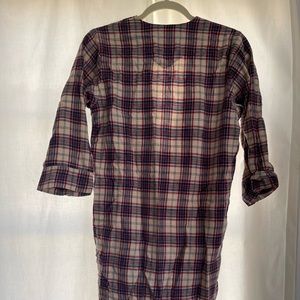 Woolrich plaid flannel knee length shirt dress